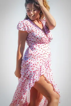 Lola Long Wrap - Vestido cruzado de Algodón Voile | LuckStar Ibiza